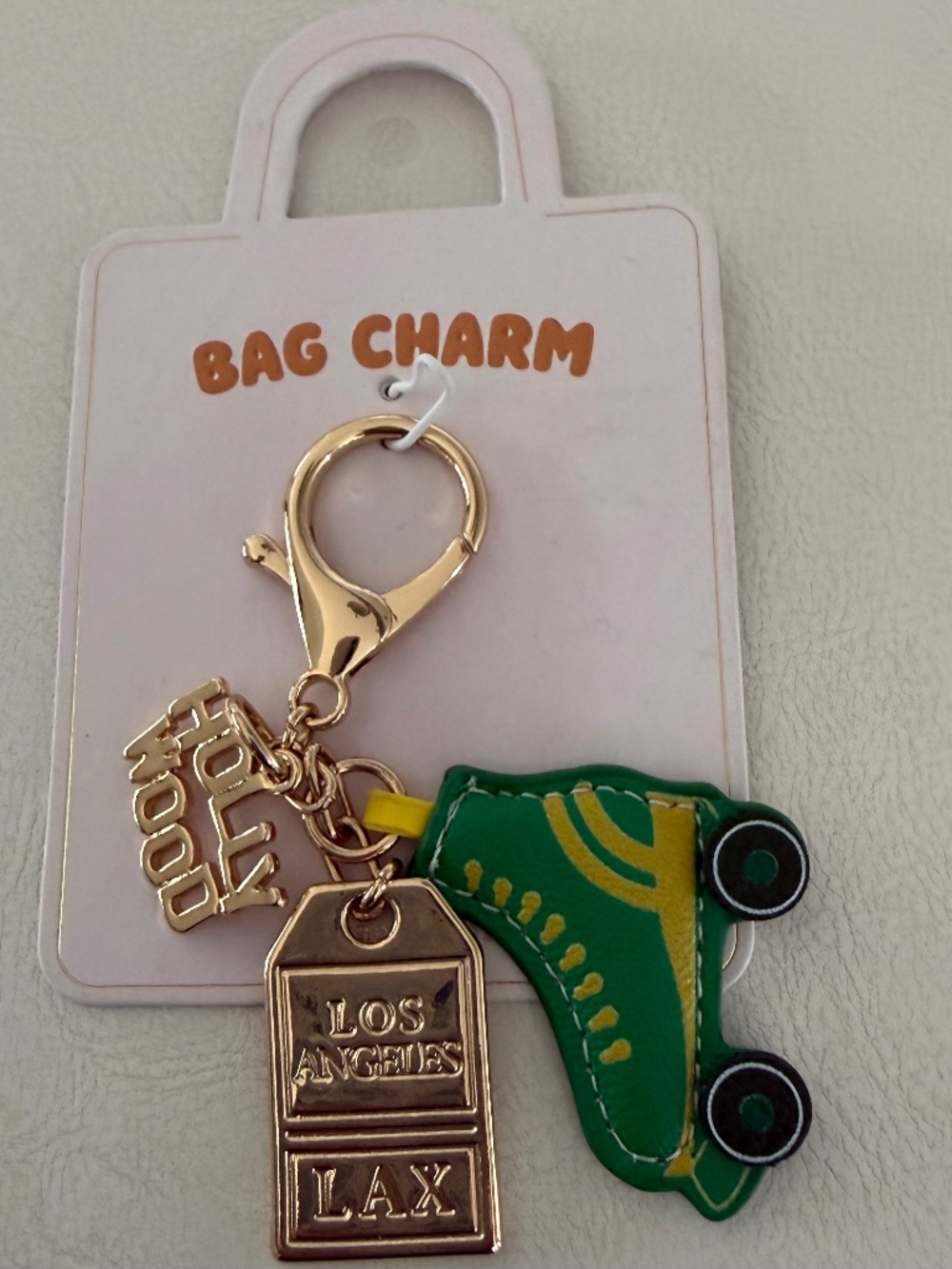 Anthropologie City Bag and Keychain.